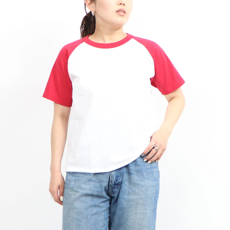 WALLA WALLA SPORT(ワラワラスポーツ) |[WALLA WALLA SPORT / ワラワラスポーツ]  WS S/S RAGLAN 2-TONE TEE / ウィメンズ ショートスリーブ ラグラン2トーンティー