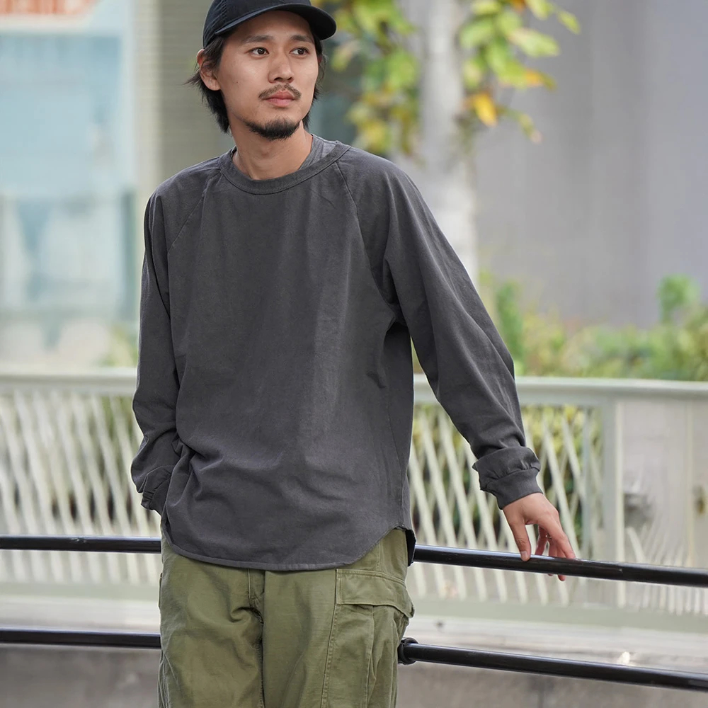 ワラワラスポーツ]ピグメント ロングスリーブ ベースボールティー