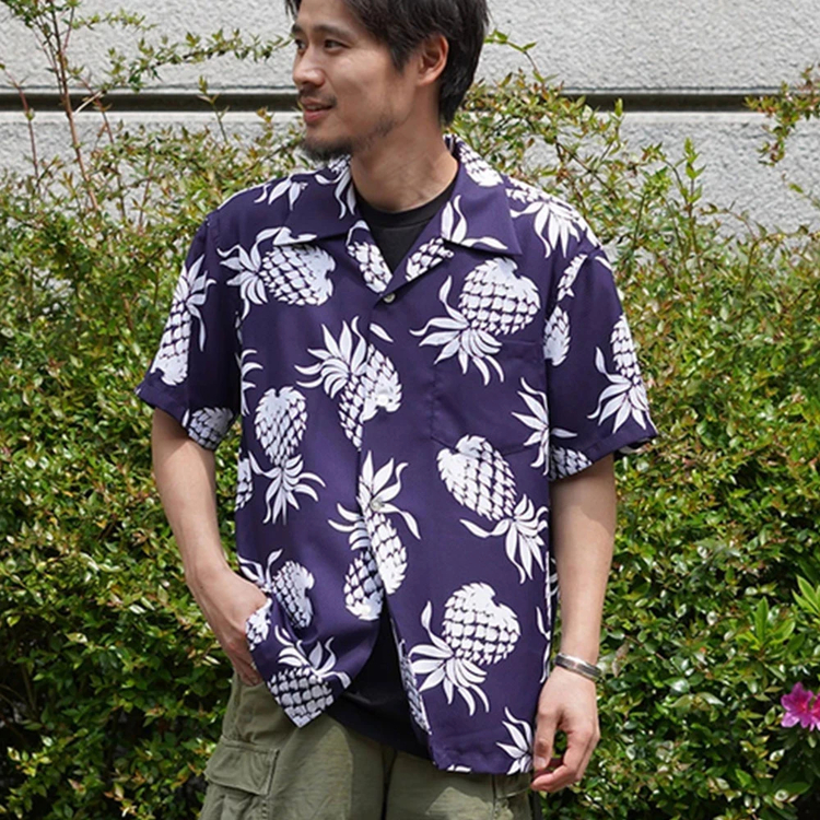 Duke Kahanamoku(デュークカハナモク) |[デュークカハナモク]クールマックスハワイアンシャツ ”デュークズパイナップル”