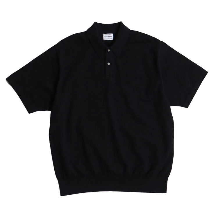Yonetomi(ヨネトミ) |[Yonetomi / ヨネトミ]  LIGHT WAVE COTTON KNIT POLO / ライトウェーブコットンニットポロ
