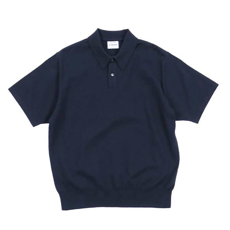 Yonetomi(ヨネトミ) |[Yonetomi / ヨネトミ]  LIGHT WAVE COTTON KNIT POLO / ライトウェーブコットンニットポロ