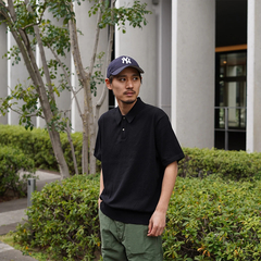 Yonetomi(ヨネトミ) |[Yonetomi / ヨネトミ]  LIGHT WAVE COTTON KNIT POLO / ライトウェーブコットンニットポロ