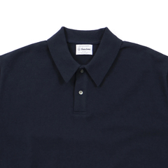 Yonetomi(ヨネトミ) |[Yonetomi / ヨネトミ]  LIGHT WAVE COTTON KNIT POLO / ライトウェーブコットンニットポロ
