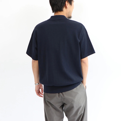 Yonetomi(ヨネトミ) |[Yonetomi / ヨネトミ]  LIGHT WAVE COTTON KNIT POLO / ライトウェーブコットンニットポロ