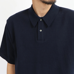 Yonetomi(ヨネトミ) |[Yonetomi / ヨネトミ]  LIGHT WAVE COTTON KNIT POLO / ライトウェーブコットンニットポロ
