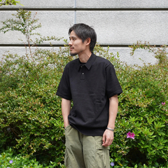 Yonetomi(ヨネトミ) |[Yonetomi / ヨネトミ]  LIGHT WAVE COTTON KNIT POLO / ライトウェーブコットンニットポロ