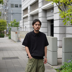 Yonetomi(ヨネトミ) |[Yonetomi / ヨネトミ]  LIGHT WAVE COTTON KNIT POLO / ライトウェーブコットンニットポロ