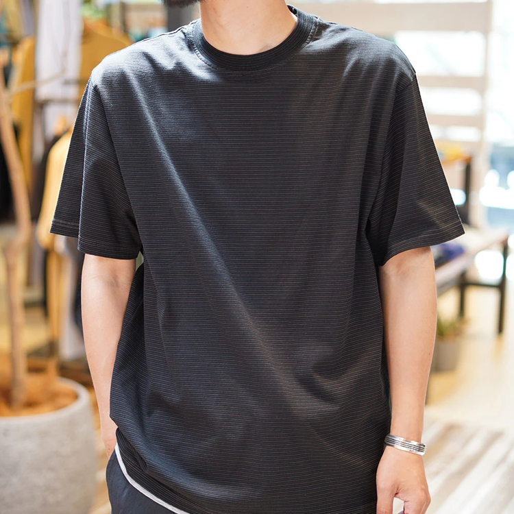 Solボーダーt SOL soonerorlater / BORDER L/S TEE / WHITE & NA