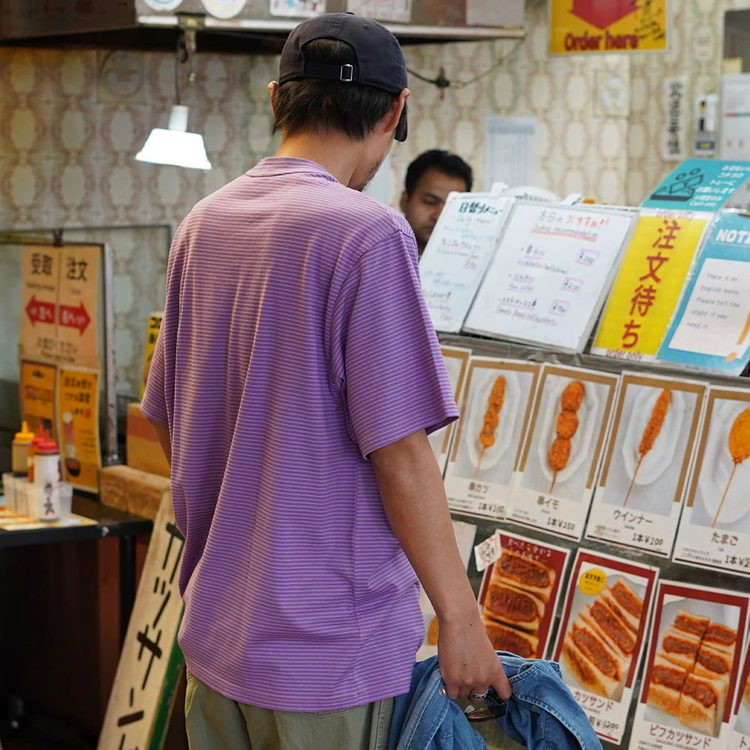 ヨネトミ]【Limited Color】ニューベーシック ガーメントダイ ボーダー