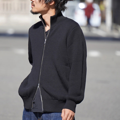 Yonetomi(ヨネトミ) |[ヨネトミ]エクストラファイン リブニット ブルゾン