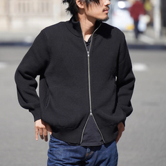 Yonetomi(ヨネトミ) |[ヨネトミ]エクストラファイン リブニット ブルゾン