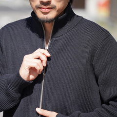 Yonetomi(ヨネトミ) |[ヨネトミ]エクストラファイン リブニット ブルゾン