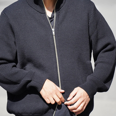 Yonetomi(ヨネトミ) |[ヨネトミ]エクストラファイン リブニット ブルゾン