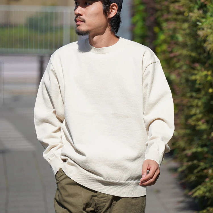 Yonetomi(ヨネトミ) |[ヨネトミ]リジッド カシミヤセーター クルーネックプルオーバー