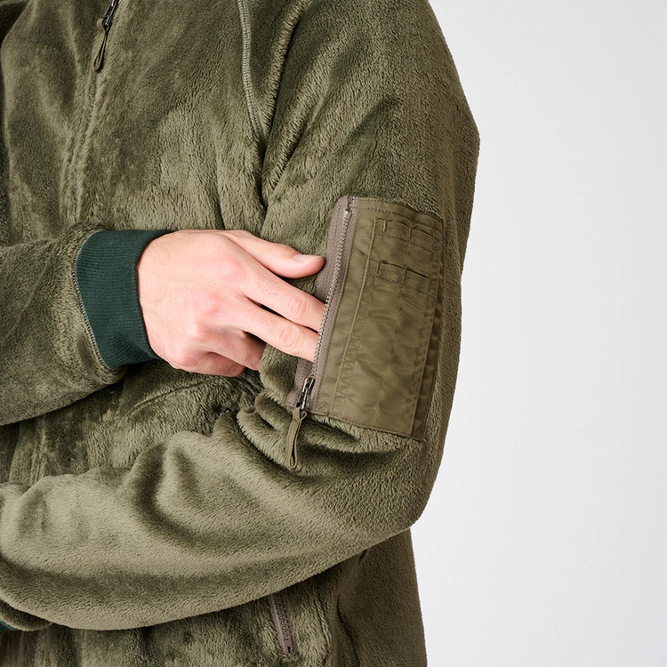 アクシーズクインエレメンツ]ハイロフトフリースのリブジャケット